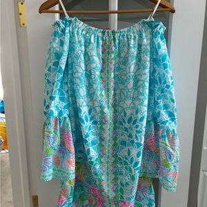 Lilly Pulitzer Turquoise and Pink Floral Dress